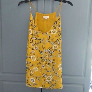 Spaghetti strap mustard yellow blouse